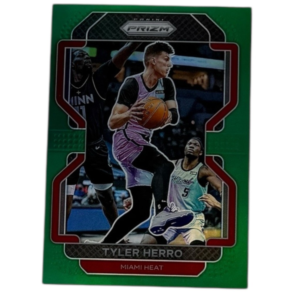 TYLER HERRO MIAMI HEAT 2021-22 PANINI PRIZM #227‎ GREEN PRIZM